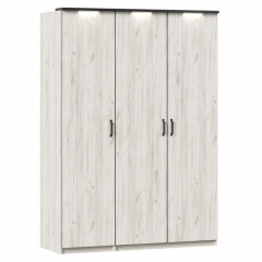 Шкаф трехстворчатый Любимый дом Техно 08 Дуб Крафт белый