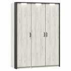 Шкаф трехстворчатый с паспарту Любимый дом Техно 10 Дуб Крафт белый