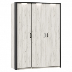 Шкаф трехстворчатый с паспарту Любимый дом Техно 10 Дуб Крафт белый