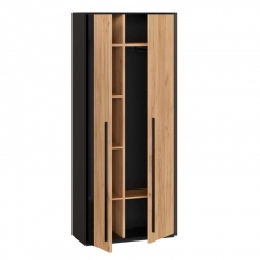 Шкаф двухстворчатый Любимый дом Неаполь ЛД 134.050.000 Черный Дуб Золотой