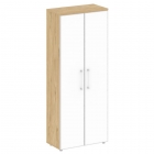 Шкаф высокий широкий со стеклянными дверцами Рива SHIFT SK.ST-1.10R white Тиквуд Светлый/Белый Бриллиант