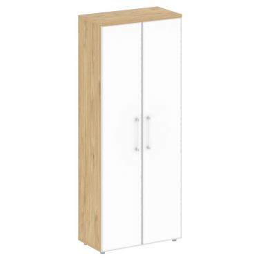 Шкаф высокий широкий со стеклянными дверцами Рива SHIFT SK.ST-1.10R white Тиквуд Светлый/Белый Бриллиант