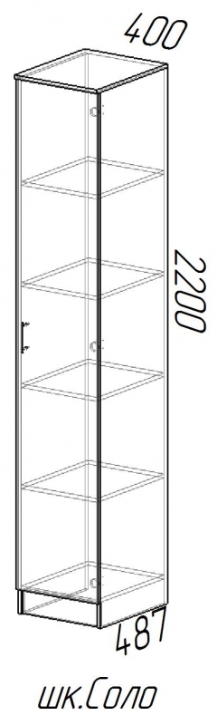 Шкаф Соло МАГ-РИВЕР Дуб вотан/Белый