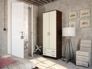 Шкаф ДУЭТ ЛДСП МАГ-РИВЕР Дуб вотан/Белый