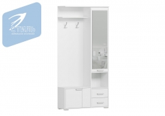 Шкаф с зеркалом Домино А МАГ-РИВЕР Белый