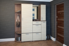 Шкаф платяной ШП600 Ника МАГ-РИВЕР Ясень шимо темный/Ясень шимо светлый