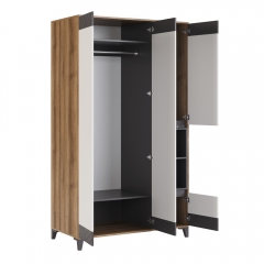 Шкаф универсальный Гринвич МАГ-РИВЕР Авелано/Темно-серый/Белый