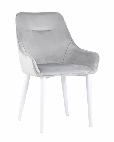 Стул Stool Group Диана NEW white велюр Серый
