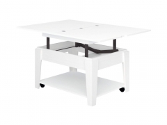 Журнальный стол-трансформер Витра Агат 34 Белый шпон