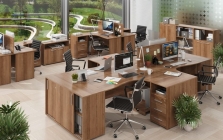 Шкаф с 3-мя открытыми полками Монолит Канцлер КЦ26.40 Бук артизан трюфельный