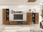 Гостиная Любимый дом Элиот 1 Оникс Серый/Орех фактурный