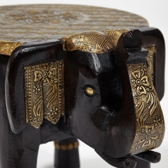 Столик Tetchair Secret De Maison GOLDEN SLON mod. ND-006 дерево манго/латунная чеканка, 40х30х31 см, этническая роспись