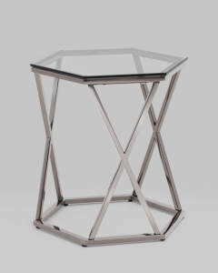 Журнальный столик Stool Group Круз 4842 стекло smoke сталь Темный хром