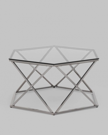 Журнальный столик Stool Group Круз 9380 стекло smoke сталь Темный хром