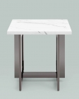 Журнальный столик Stool Group Нэйтан 6161 белый мрамор сталь Темный хром