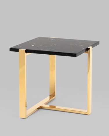 Журнальный столик Stool Group Тоби 6161 черный мрамор сталь Золото