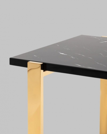 Журнальный столик Stool Group Тоби 6161 черный мрамор сталь Золото