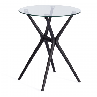 Стол Tetchair PARNAVAZ mod. 29 пластик/стекло, 60 x 60 x 70,5 см, Black черный 05