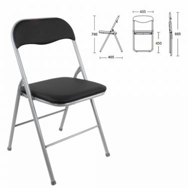 Стул складной BRABIX BRABIX Golf CF-007 серебристый каркас Черный
