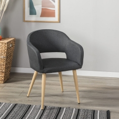 Кресло R-home Oscar темно-серый/нат.дуб