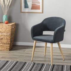 Кресло R-home Oscar Diag grey/нат.дуб