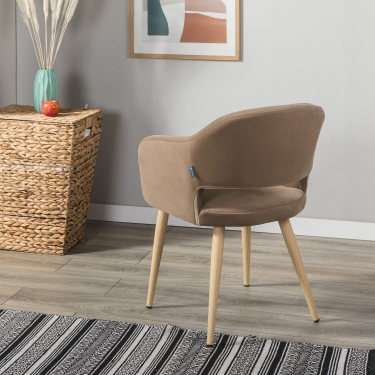 Кресло R-home Oscar Diag beige/нат.дуб