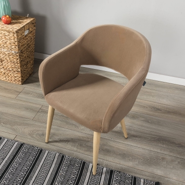 Кресло R-home Oscar Diag beige/нат.дуб