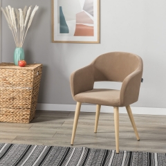Кресло R-home Oscar Diag beige/нат.дуб