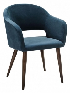 Кресло R-home Oscar Diag blue/т.орех