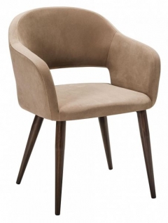 Кресло R-home Oscar Diag beige/т.орех