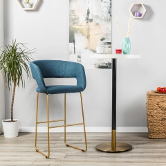 Кресло Бар. R-home Hugs Б синий/Линк золото