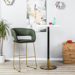 Кресло Бар. R-home Hugs Б темно-зеленый/Линк золото