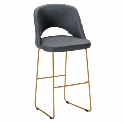 Кресло Бар. R-home Lars Б темно-серый/Линк золото