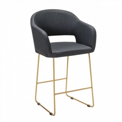 Кресло полубар R-home Oscar ПБ темно-серый/Линк золото