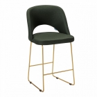 Кресло полубар R-home Lars ПБ темно-зеленый/Линк золото