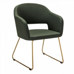Кресло R-home Oscar темно-зеленый/Линк золото