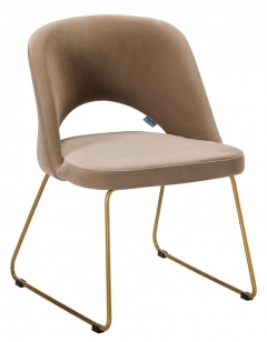 Кресло R-home Lars Diag beige/Линк золото