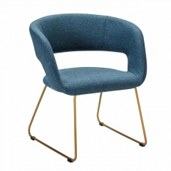 Кресло R-home Hugs К синий/Линк золото