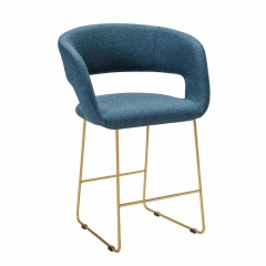 Кресло полубар R-home Hugs синий/Линк золото