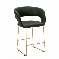 Кресло полубар R-home Hugs темно-зеленый/Линк золото