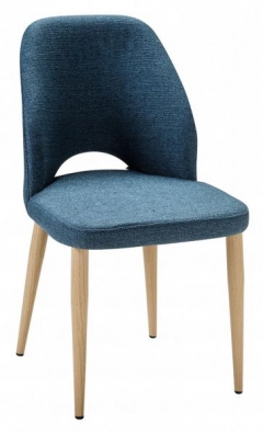 Стул R-home Ledger синий/нат.дуб