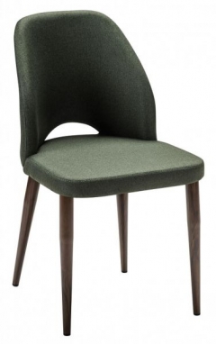 Стул R-home Ledger темно-зеленый/т. орех