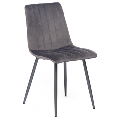 Стул Tetchair DUBLIN mod. 7066 / 1 шт. в упаковке металл,ткань, 45 х 56 х 88 х 51 см, серый вельвет/антрацит, G062-40