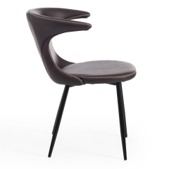 Стул Tetchair FLAIR mod. 9020 / 1 шт. в упаковке экокожа/металл, 60 х 56 х 78 см , коричневый 1/черный