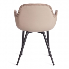 Стул Tetchair VALENTINO mod. PC45-2 / 1 шт. в упаковке металл/экокожа/ткань, 55 х 58 х 81 см, Brown коричневый/чёрный