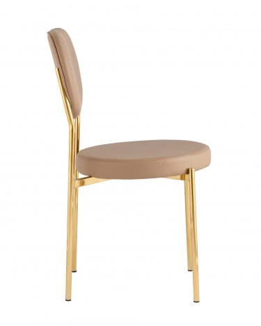 Стул Stool Group Барбара NEW экокожа бежевая золотые ножки