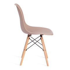 Стул Tetchair CINDY EAMES mod. 001 / 1 шт. в упаковке дерево бук/металл/сиденье пластик, 51x46x82.5см, бежевый / beige