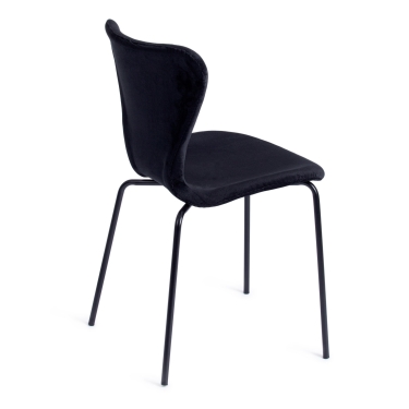 Стул Tetchair Jacobsen SOFT mod DC 103 / 1 шт. в упаковке металл/флок, 59x45.5x84.5, черный