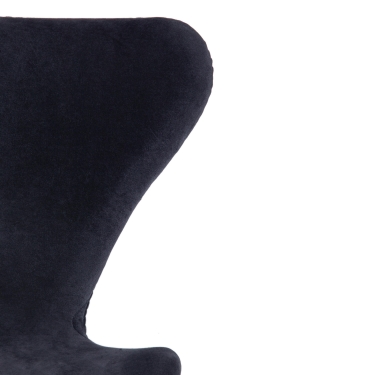 Стул Tetchair Jacobsen SOFT mod DC 103 / 1 шт. в упаковке металл/флок, 59x45.5x84.5, черный