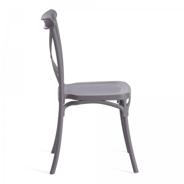 Стул Tetchair CROSS mod. PL24 / 1 шт. в упаковке пластик, 48 х 58 х 89 см, Dark-grey темно-cерый 15537
